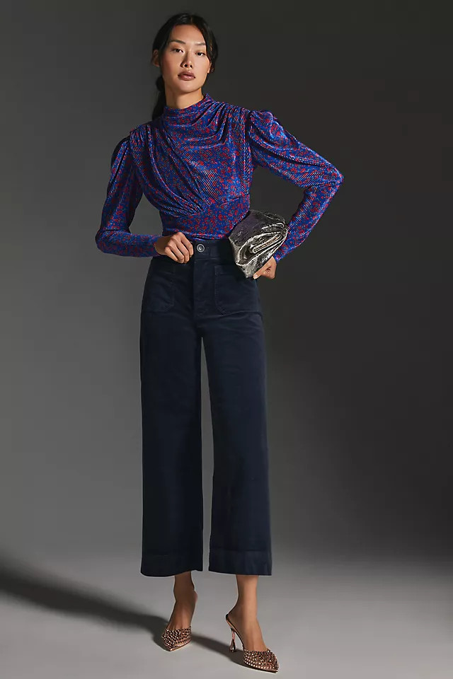Maeve The Colette Cropped Wide-Leg Corduroy Pants | Anthropologie (US)