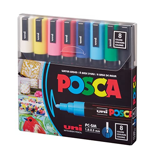 POSCA 8-Color Paint Marker Set, PC-5M Medium | Amazon (US)