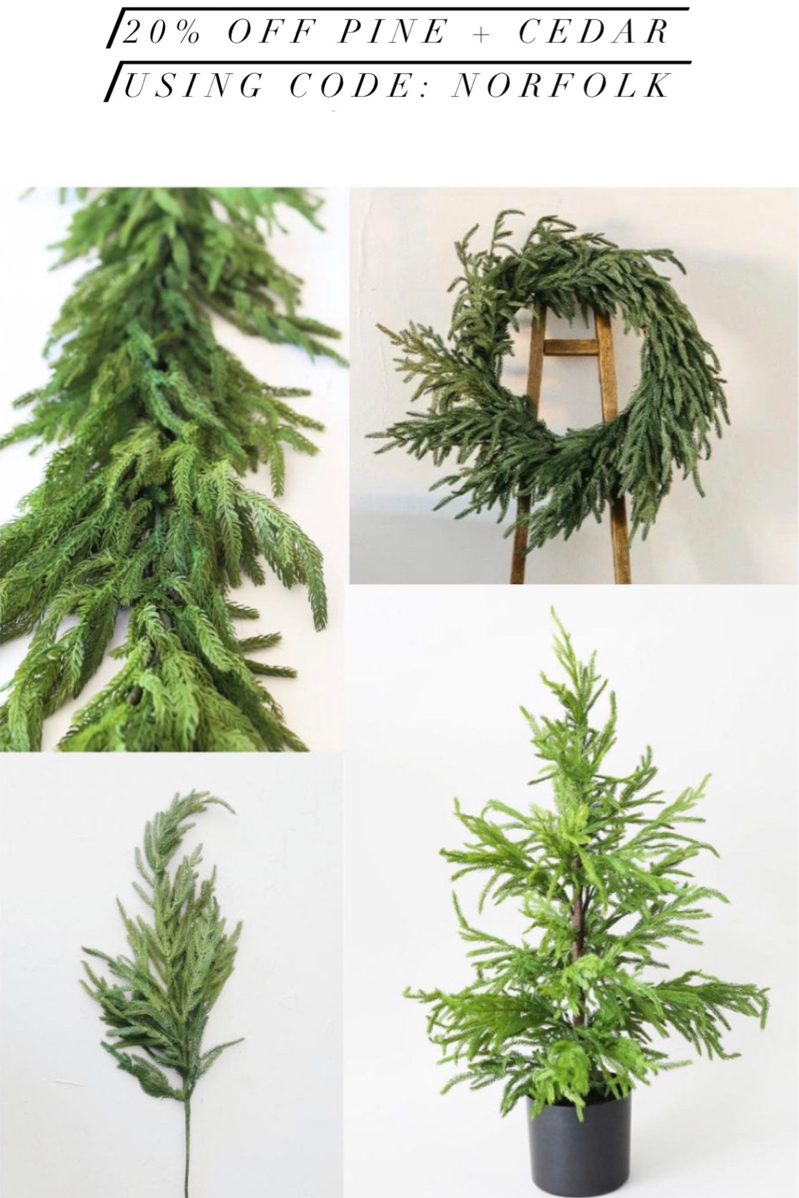 20% off pine + cedar holiday decor! 🎄 

#LTKhome #LTKSeasonal #LTKsalealert