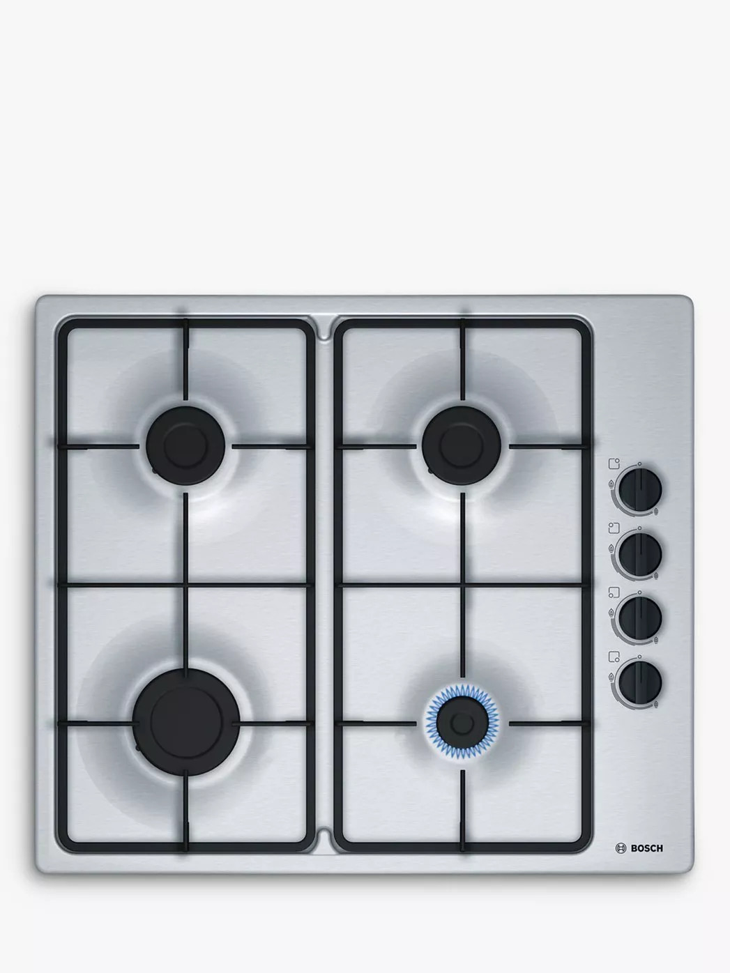 Bosch Series 2 PBP6B5B60 60cm Gas Hob, Stainless Steel | John Lewis (UK)