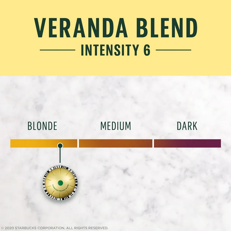 Starbucks Veranda Blend Light Roast for Nespresso Vertuo Capsules, 8 Count Box - Walmart.com | Walmart (US)