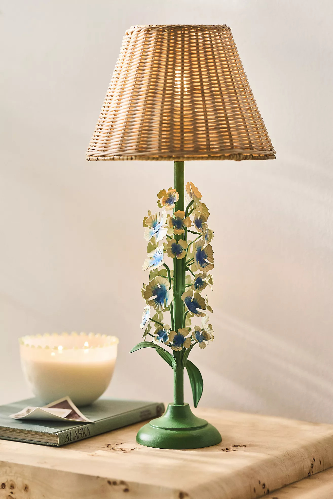Floral Tole Iron Table Lamp | Anthropologie (US)