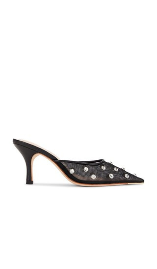 Paloma Mesh Mule in Black & Crystal | Revolve Clothing (Global)
