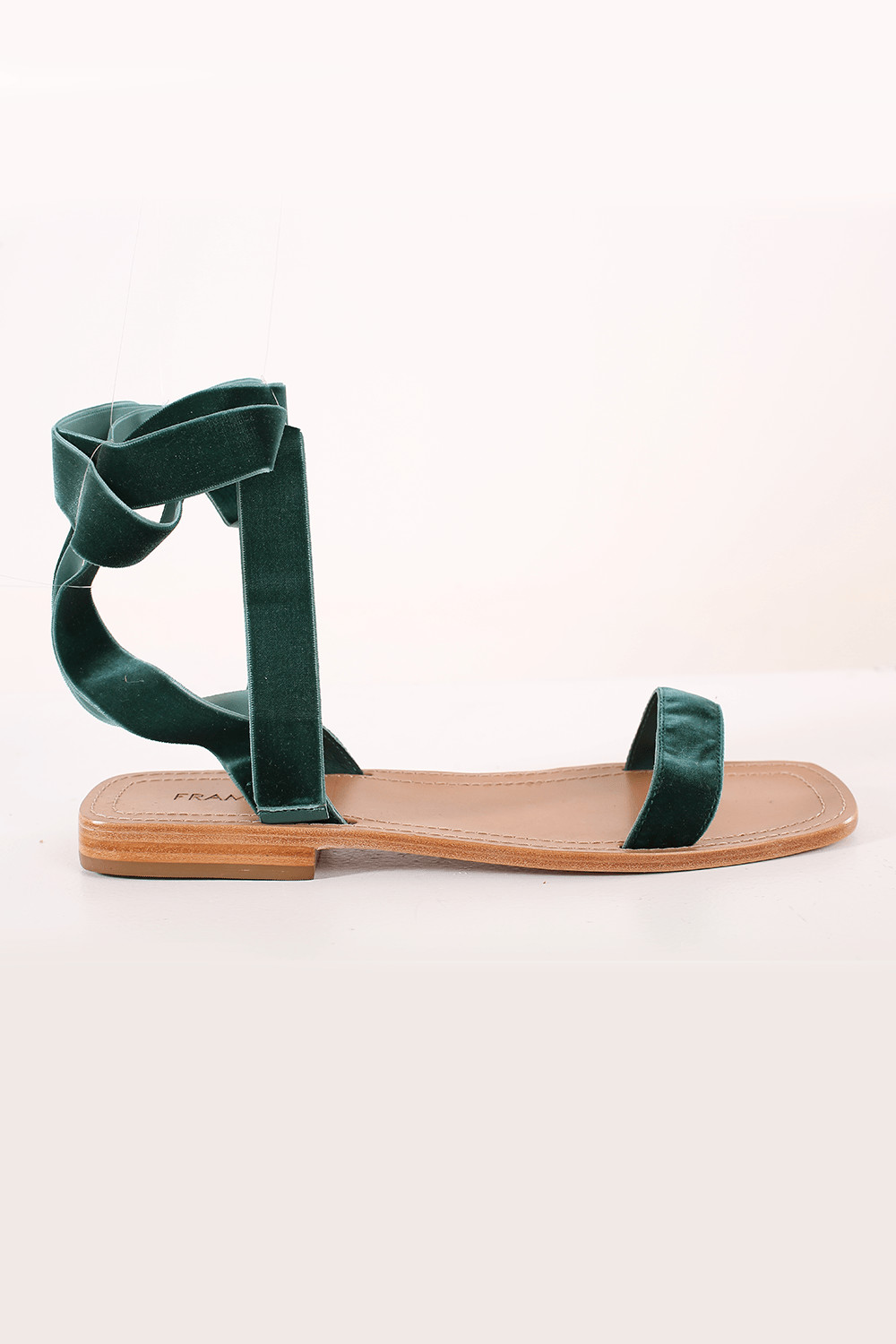 Sandalia Tiras De Veludo  - Verde | Gallerist (BR)