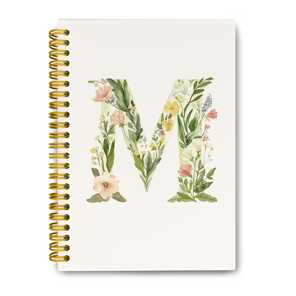 Spring Floral Initial Letter M Journal Notebook, Cute Personalized Journaling Notebooks, Monogram... | Amazon (US)