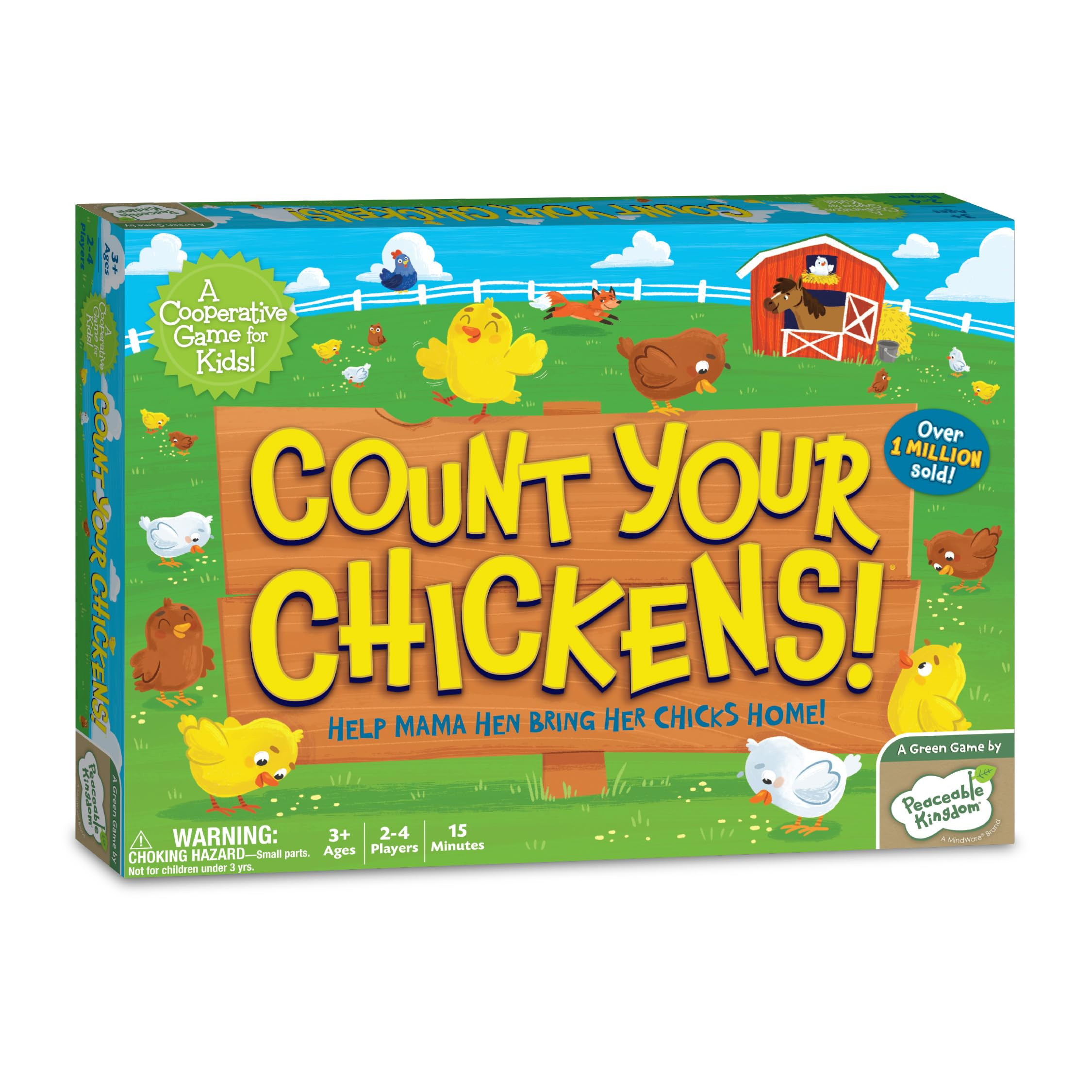 Peaceable Kingdom Count Your Chickens Award Winning Cooperative Counting Game for 2 to 4 Kids Age... | Amazon (US)