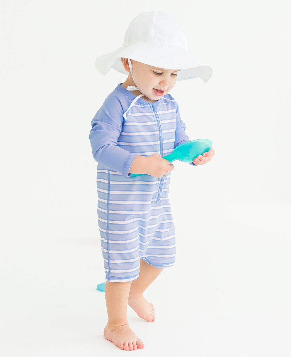 Boys' Logo Long Sleeve One Piece Rash Guard | RuffleButts / RuggedButts