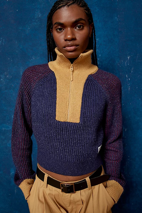 BDG Connor Colorblock Half-Zip Sweater | Urban Outfitters (US and RoW)