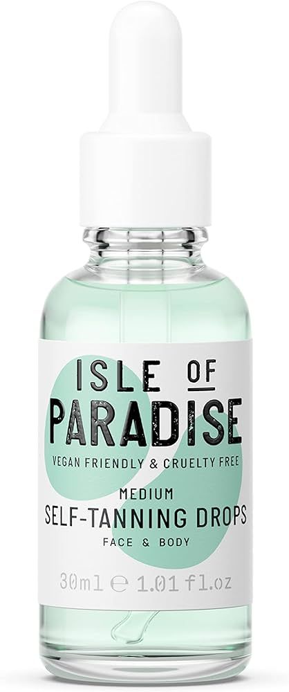 Isle of Paradise Self Tanning Drops - Color Correcting Self Tan Drops for Gradual Glow, Vegan and... | Amazon (US)