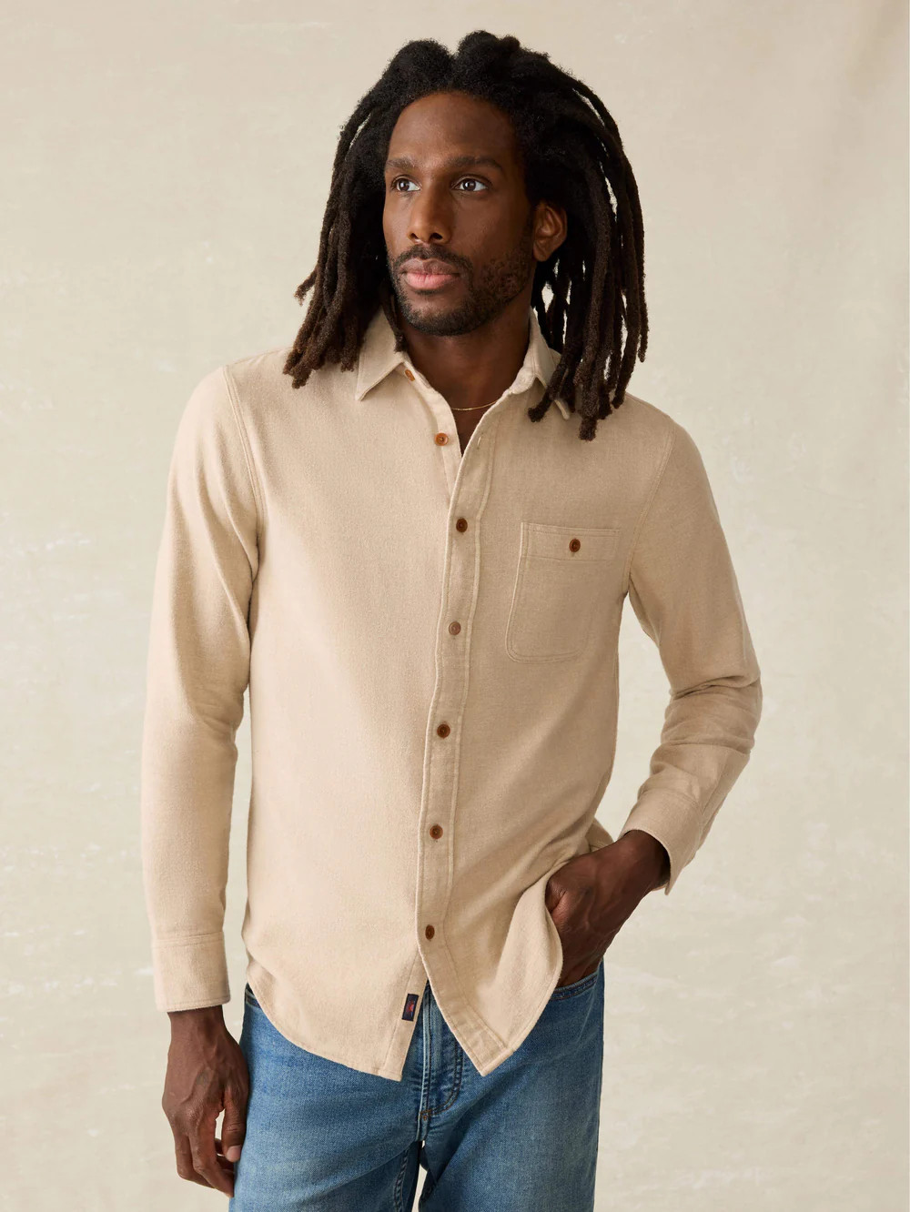 Super Brushed Flannel - Grey Falls Plaid | Faherty