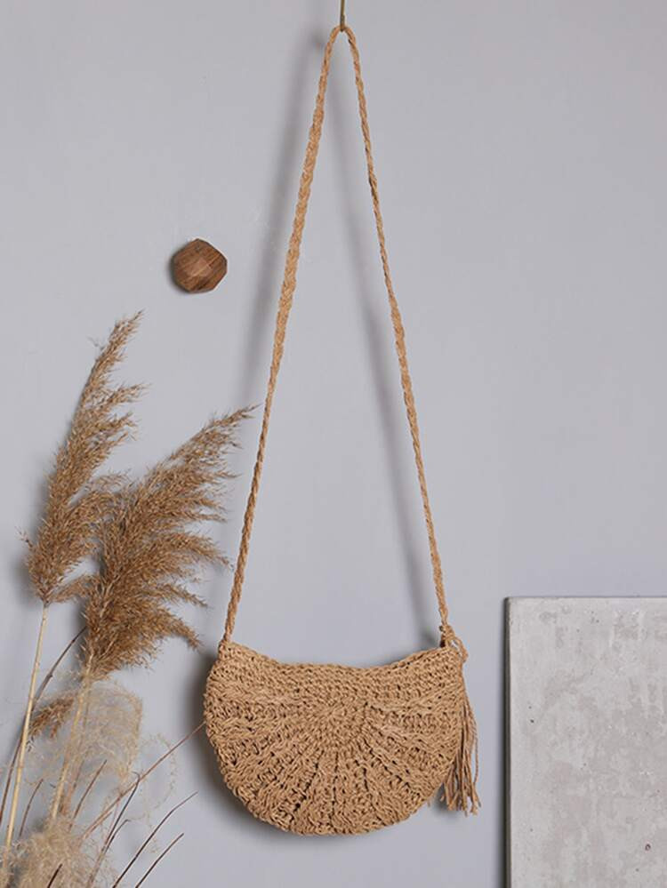Tassel Decor Straw Bag | SHEIN