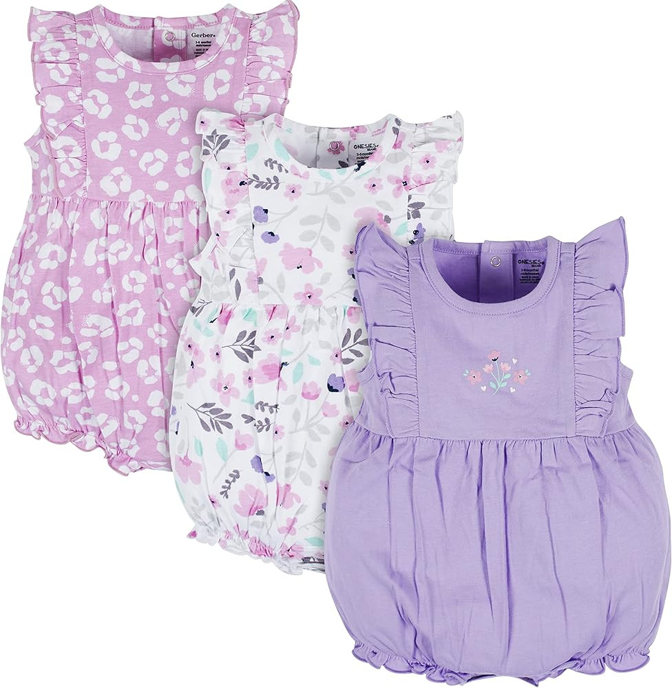 Onesies Brand baby-girls 3-pack Romper | Amazon (US)