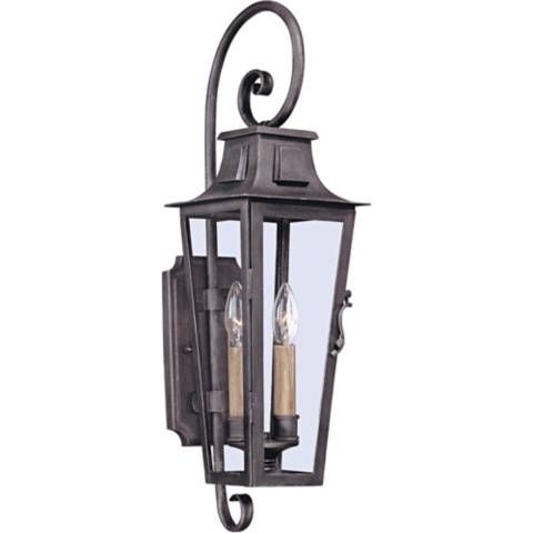 Parisian Square 24" High Aged Pewter Outdoor Wall Light - #8C532 | Lamps Plus | Lamps Plus