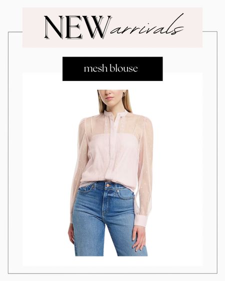 Just in: mesh pink blouse 😍

#LTKworkwear