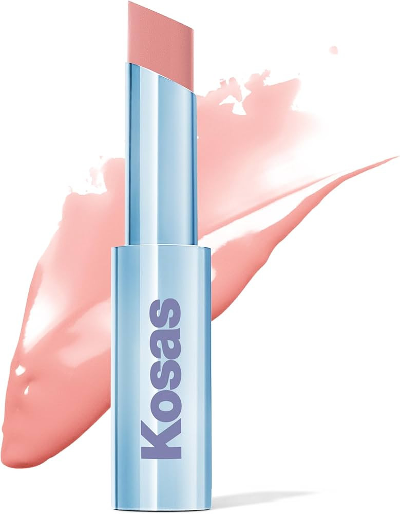 Kosas Wet Stick Moisturizing Shiny Sheer Lipstick with Ceramides, Hyaluronic acid, Peptides and M... | Amazon (US)