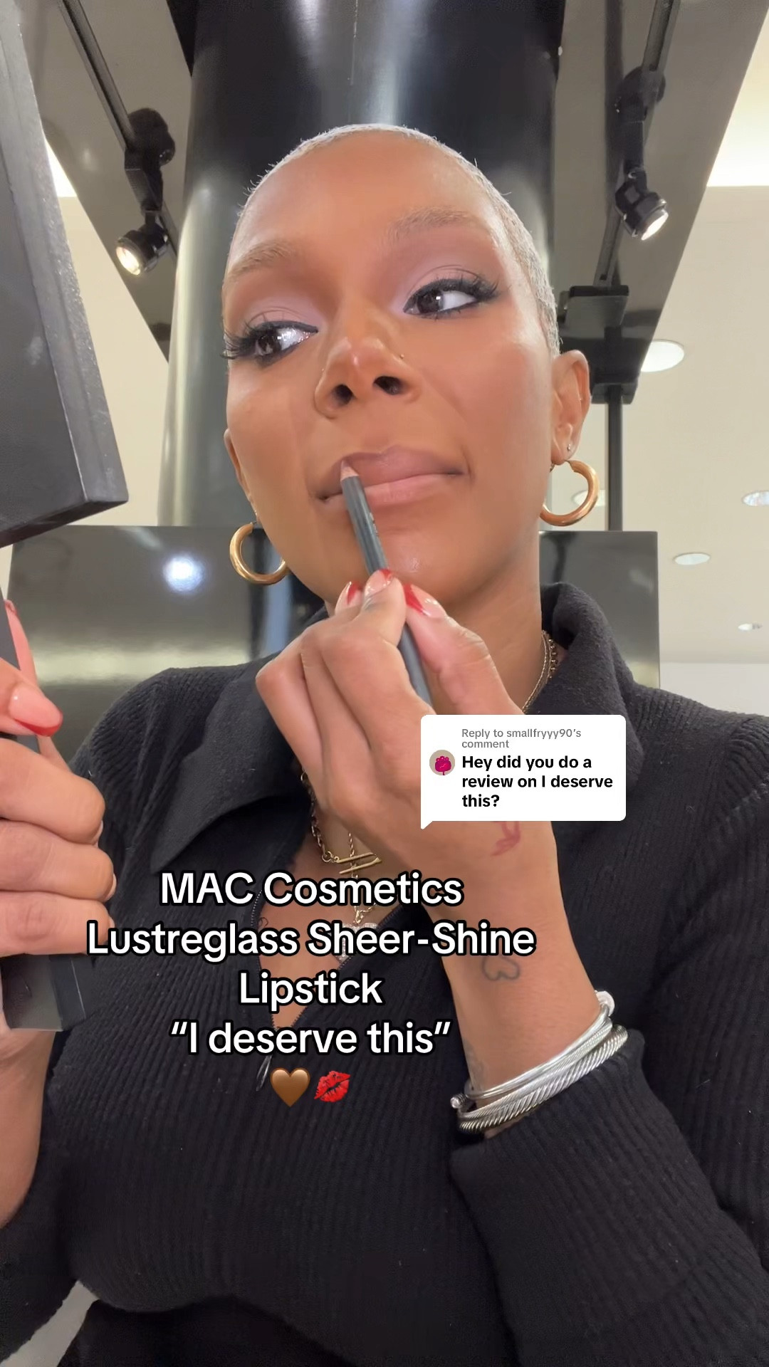 Viral “I deserve this” lipstick 
Chestnut lip pencil
Oh baby lipglass 
All eye products also linked xx

#LTKBeauty