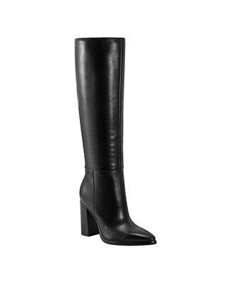 Marc Fisher LTD Women's Lannie Pointy Toe Block Heel Knee High Dress Boots - Macy's | Macy's