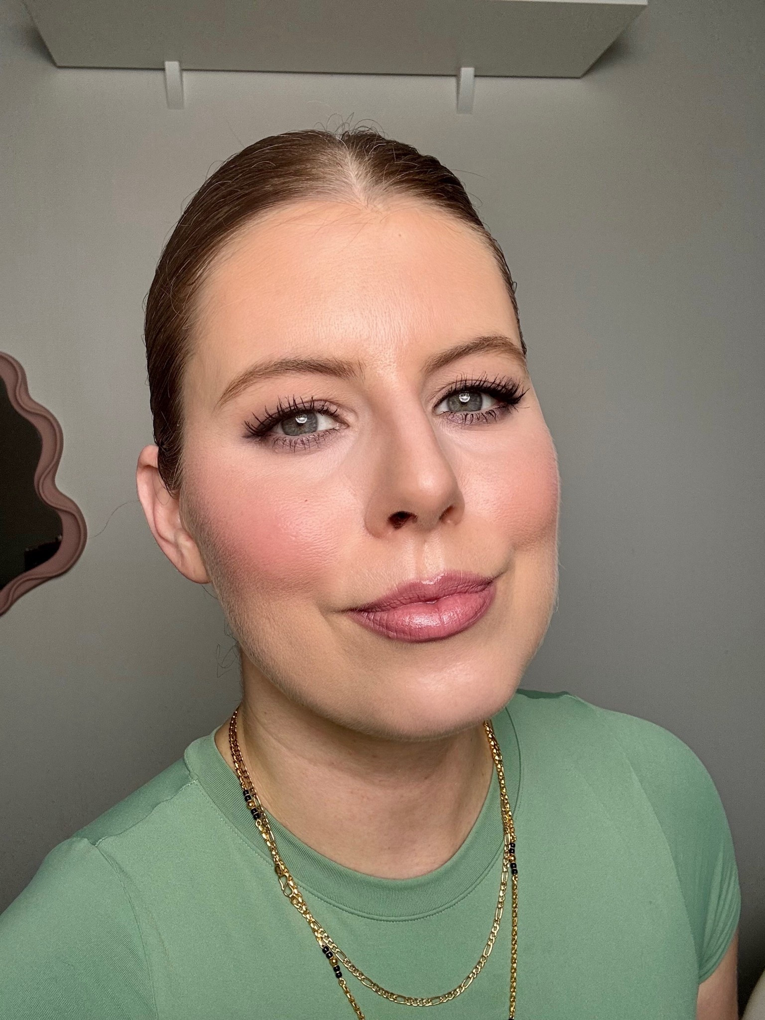 Some cool toned makeup to start the week 💕

Here’s everything I am wearing:

Natasha Denona Hy Glam Foundation in N1
Sigma Color Correcting Duo in Light to Medium
Estee Lauder Double Wear Concealer in 1C
Jouer Soft Focus Brightening Powder in Pink Bright
Kosas Air Brow in Taupe
Kaleidoscope Eye Quad in Flowing Haze
Soshe Micro Eyeliner in Black
Lancome Hypnose Drama Mascara in Black
Canmake Fleur Blush in Strawberry
Rom&nd Volume Hack Trio in Berry Nude (Liner + Glasting Lip color—no gloss)
Caliray Surfproof Setting Spray

#LTKBeauty #LTKgrwm