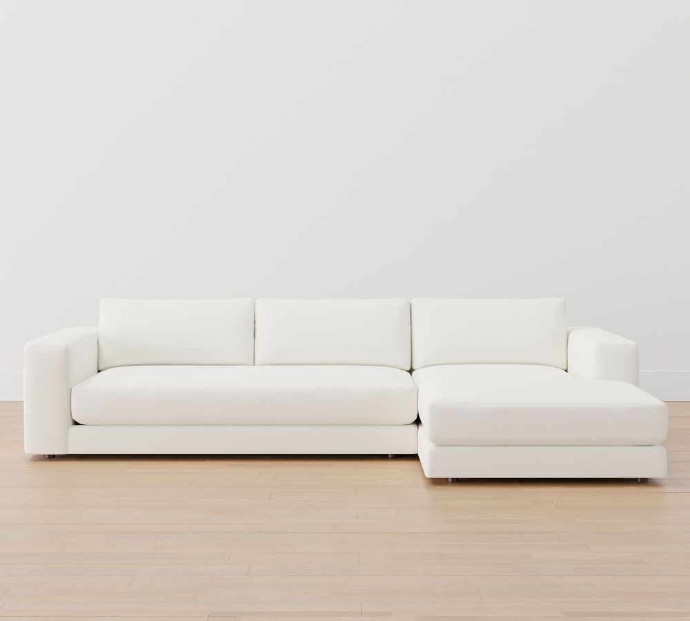 Carmel Lounge Square Arm Upholstered Sofa Chaise Sectional | Pottery Barn (US)