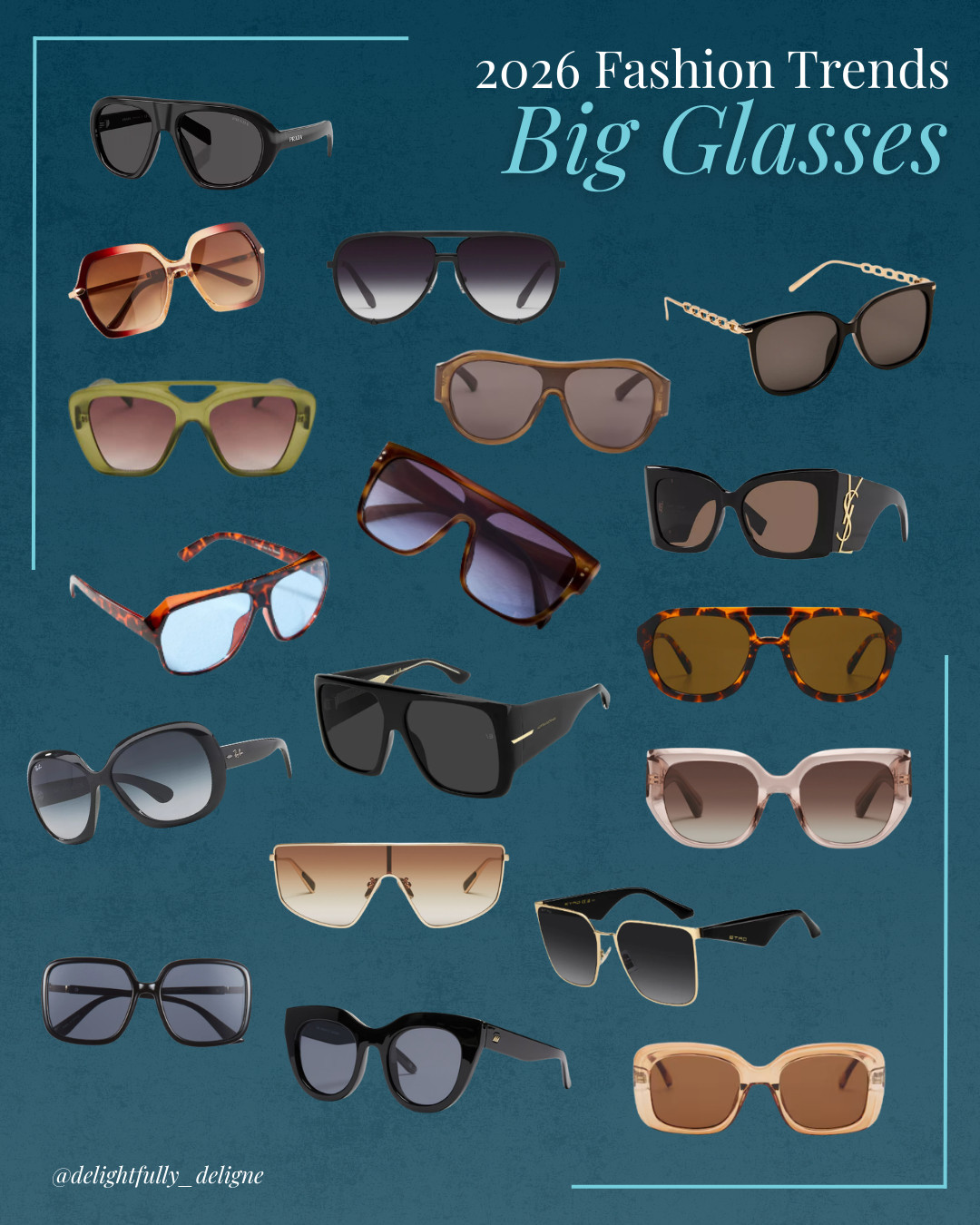 Oversized eyewear shapes the 2026 accessory direction, blending impact with refinement. 

 #LTKgrwm #LTKSeasonal #LTKOver40