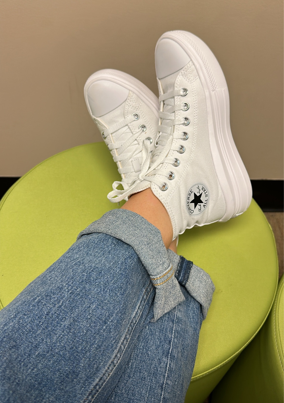 New fave sneaks 🤩

Converses, high top, sneakers, teacher shoes, casual 

#LTKworkwear #LTKunder100 #LTKstyletip
