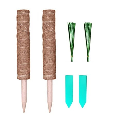 Sardfxul 2Pcs 40cm Coir Pole Plant Moss Sticks for Indoor Plants Climbing Creepers with 10Pcs Plant  | Walmart (US)