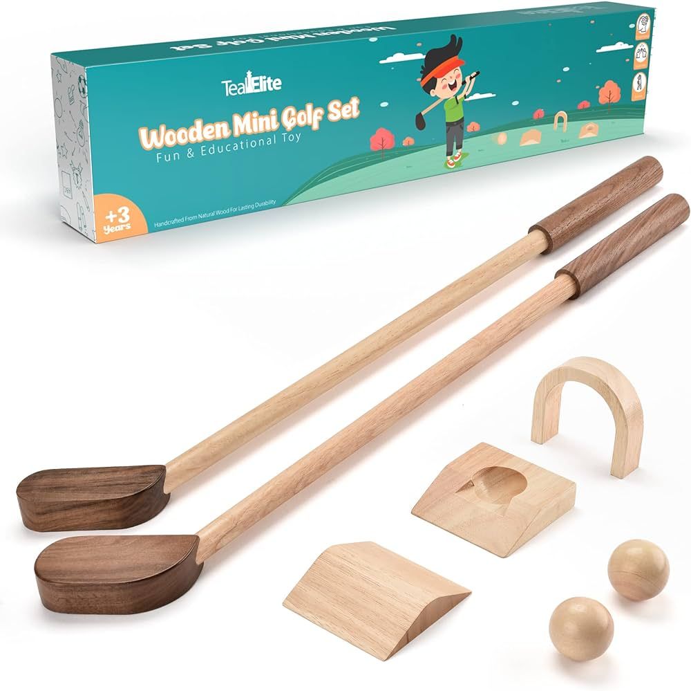 Kids Golf Set – Mini Golf Toy for Indoor and Outdoor Play – Toddler Golf Set Includes 2 Clubs... | Amazon (US)