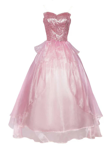 Pink 1970s Wicked Sequin Princess Layered Tulle Dress | Retro Stage