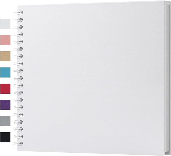 potricher 10 x 10 Inch DIY Scrapbook Album 40 Pages Hardcover Kraft Paper Scrap Book Photo Albums... | Amazon (US)