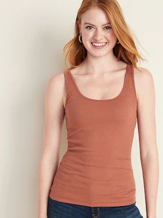 First-Layer Slim-Fit Rib-Knit Tank Top for Women | Old Navy (US)