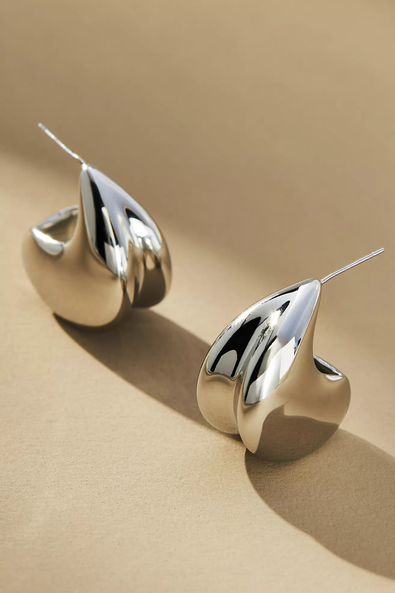 Wide Moon Huggie Earrings | Anthropologie (US)