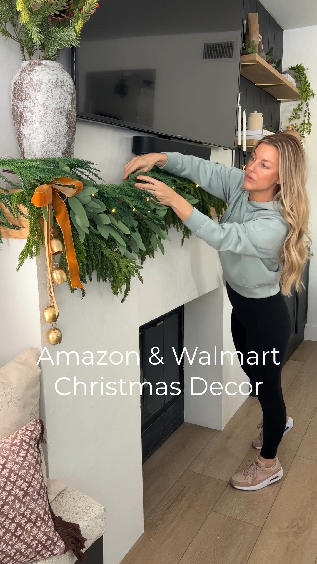 Christmas decor from Amazon and Walmart. 
Christmas home decor 
Garland
Wreath 
Bells
Ornaments 

#LTKHome #LTKHoliday #LTKSeasonal