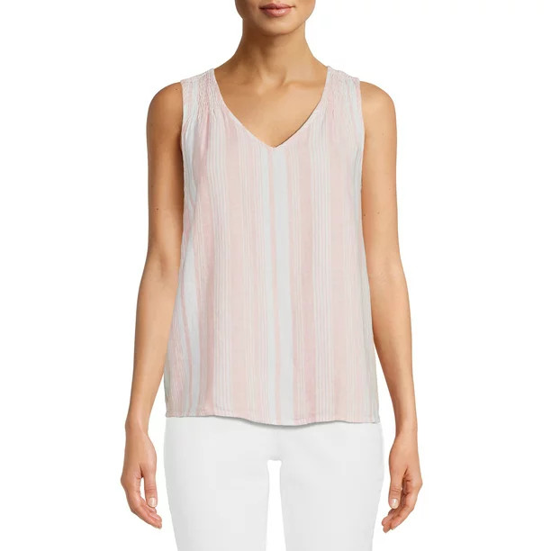 Time and Tru Women's V-Neck Tank Top, Sizes XS-XXXL - Walmart.com | Walmart (US)