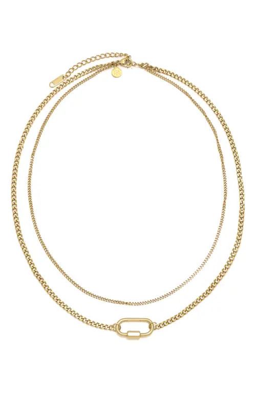 Petit Moments Layered Carabiner Pendant Necklace in Gold at Nordstrom | Nordstrom