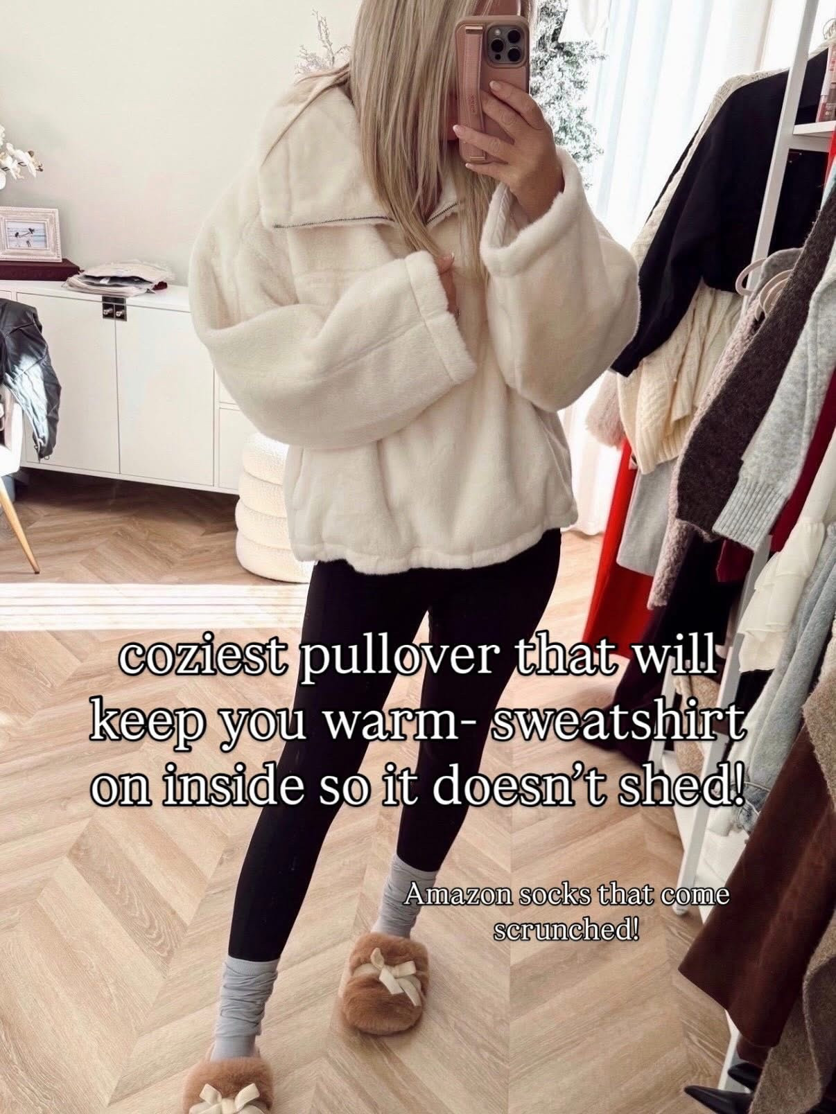 The coziest pullover ever! Sweatshirt inside and fur outside! I’m in smalls. 


#LTKSeasonal #LTKootd