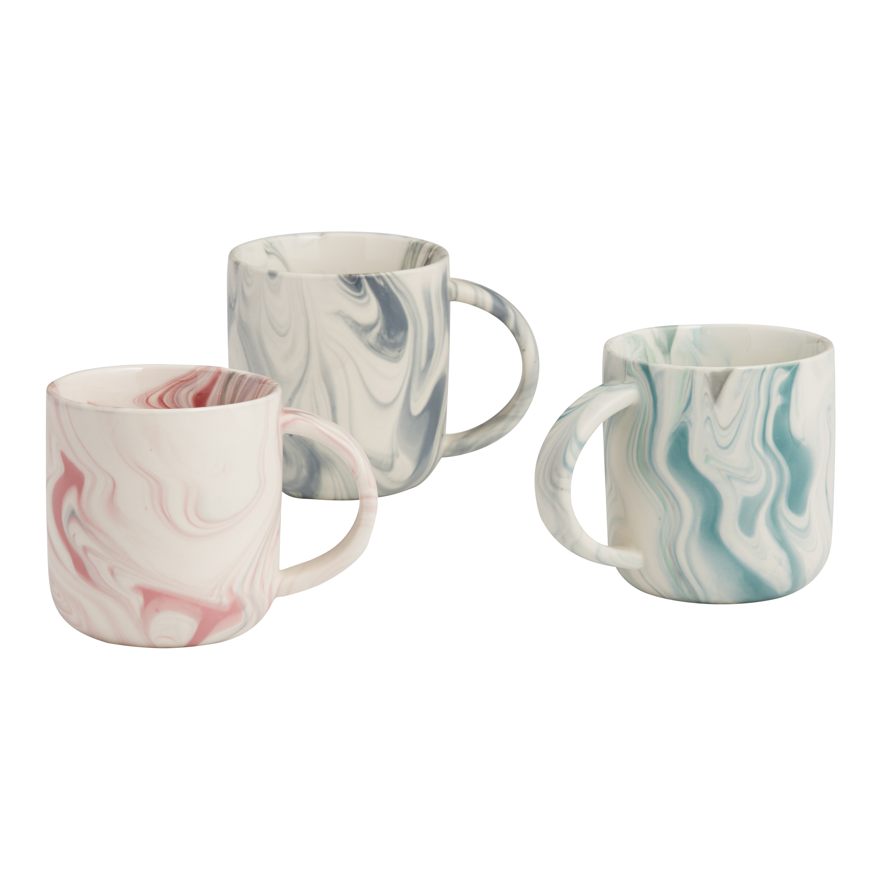 Marble Ceramic Mug Set Of 3 | World Market