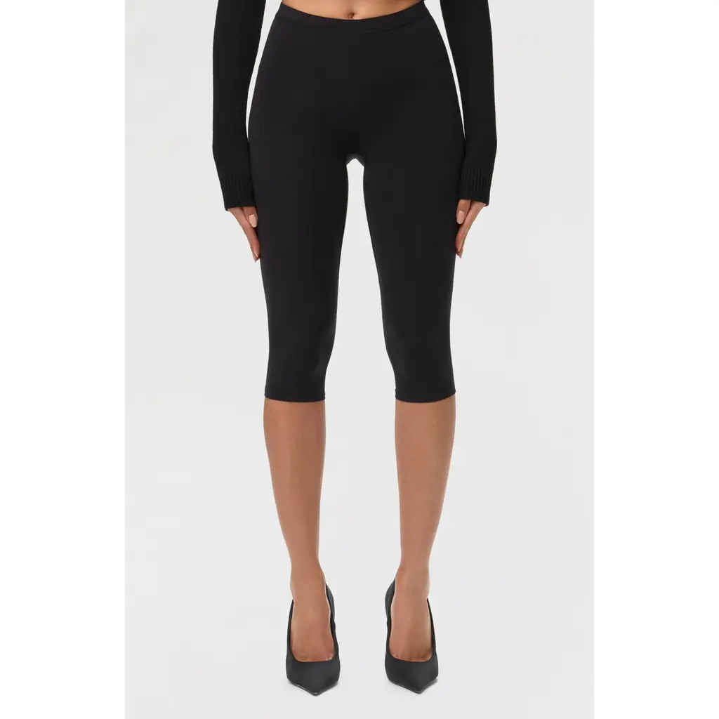 Naked Wardrobe Capri Leggings in Black at Nordstrom, Size Large | Nordstrom