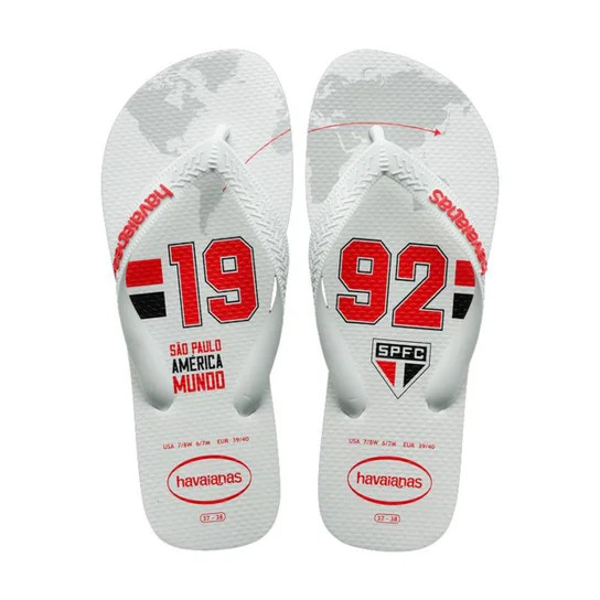 Chinelo Havaianas Top Times São Paulo Masculino - Branco | Netshoes (BR)