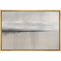 SIGNLEADER Framed Canvas Print Wall Art Pastel Watercolor Dark Gray Landscape Abstract Shapes Illust | Amazon (US)
