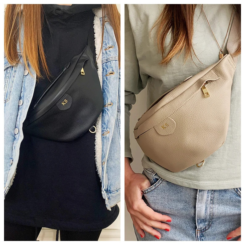 Leather Bum Bag - Personalised Leather Bag | Etsy (US)