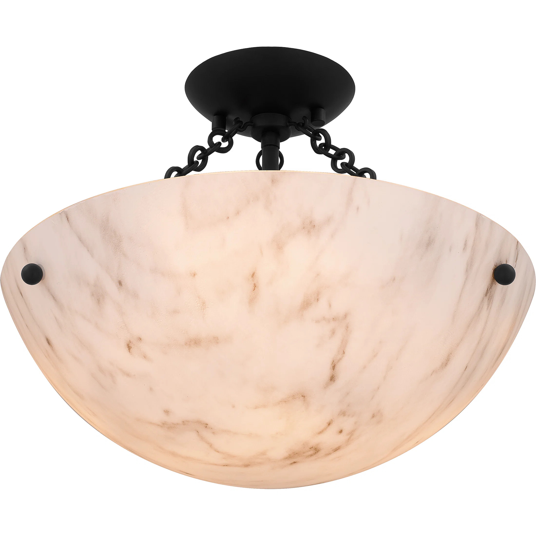 Wellton 3-Light Matte Black Semi-Flush Mount | Wayfair North America