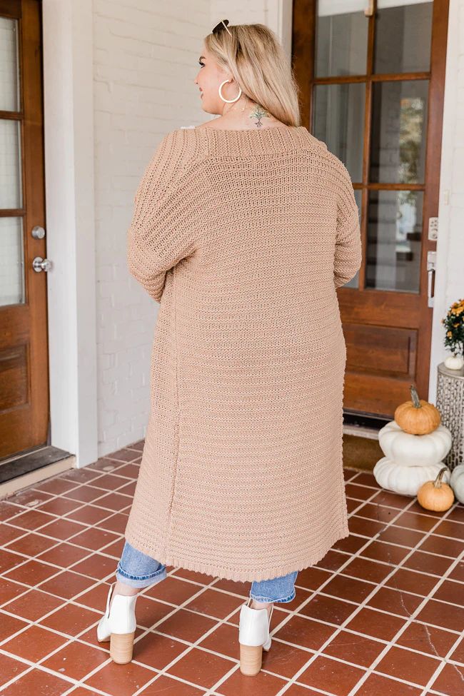 Defining Us Tan Ribbed Oversized Duster Cardigan FINAL SALE | The Pink Lily Boutique