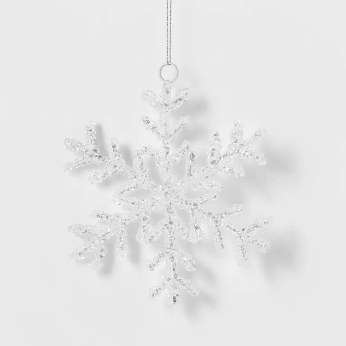Acrylic Snowflake Christmas Tree Ornament Clear - Wondershop™ | Target