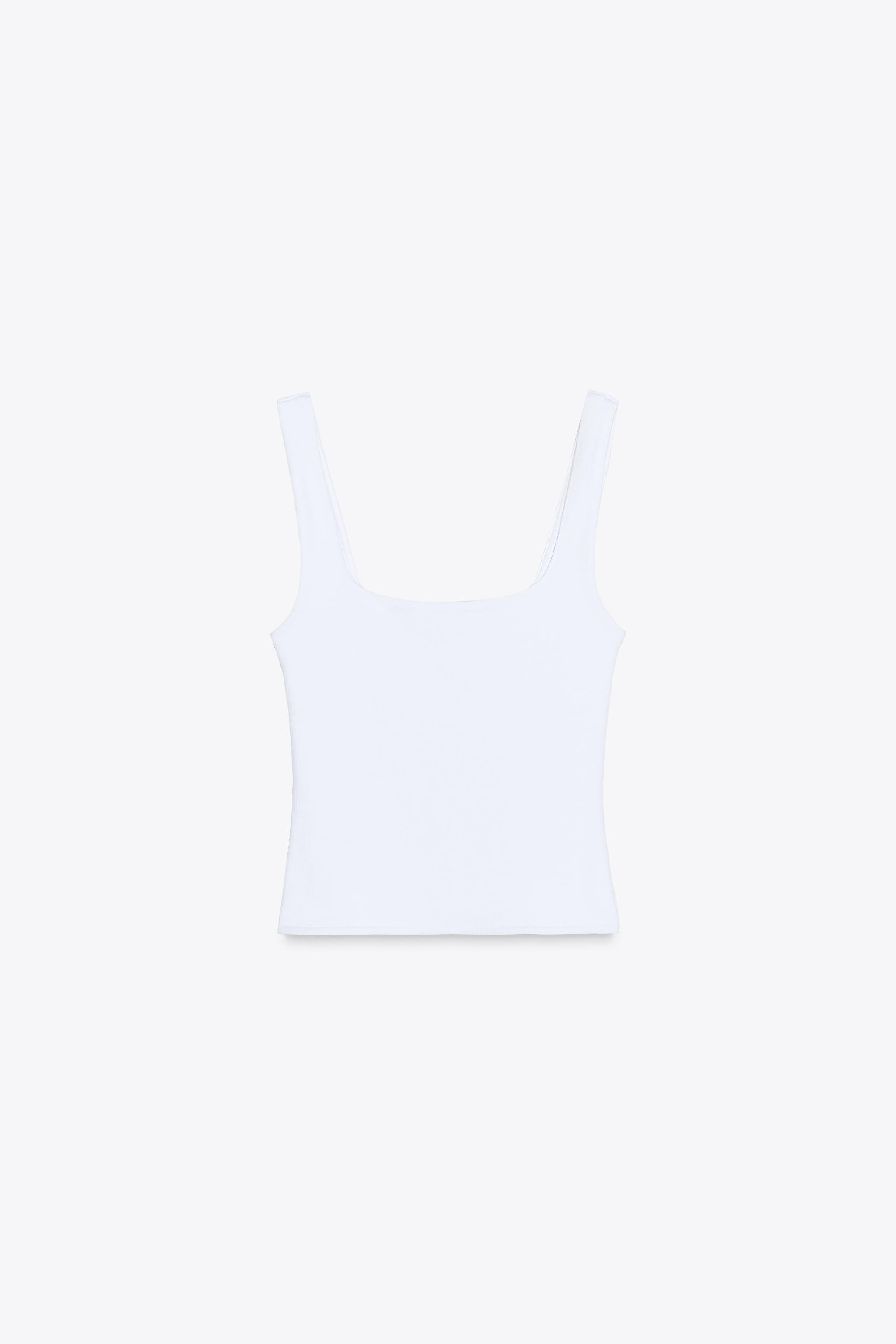 WIDE STRAP VEST TOP | Zara UK