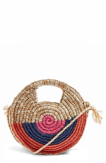 Topshop Bright Snail Straw Tote Bag - | Nordstrom