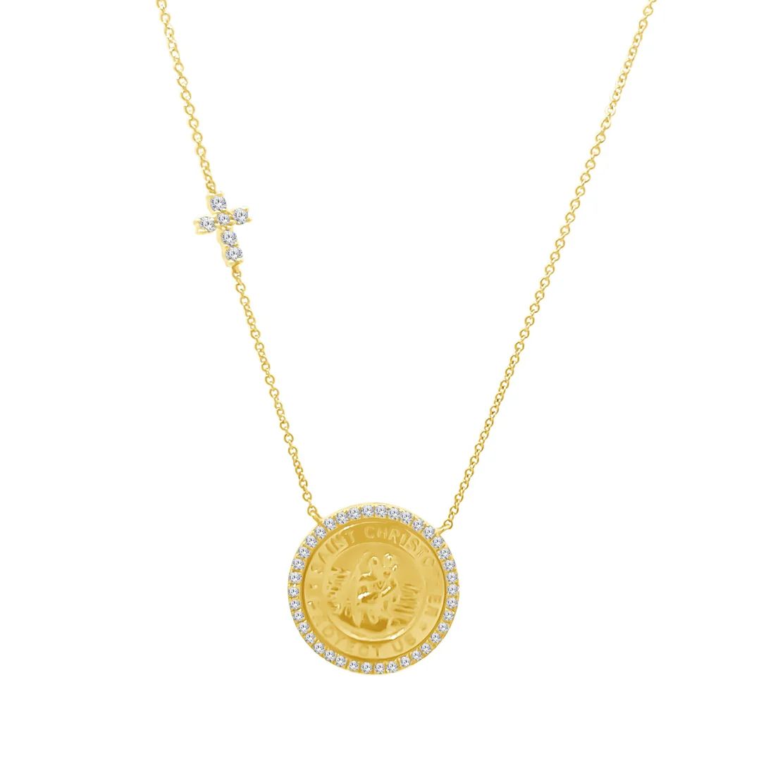 Saint Christopher Medal | LINDSEY LEIGH JEWELRY