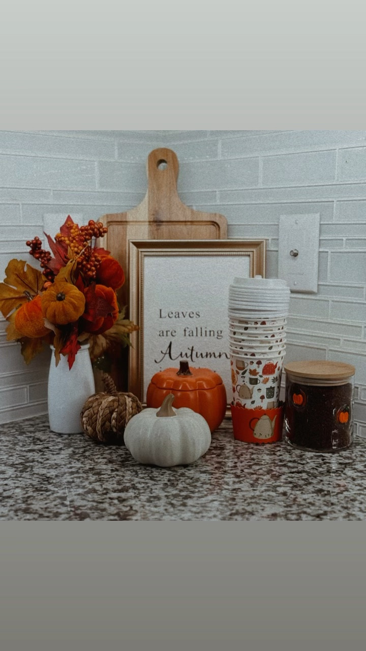 Created a cute Fall setup with in my kitchen! I love it! Everything is from Ross and Target. I’m linking similar pieces below.