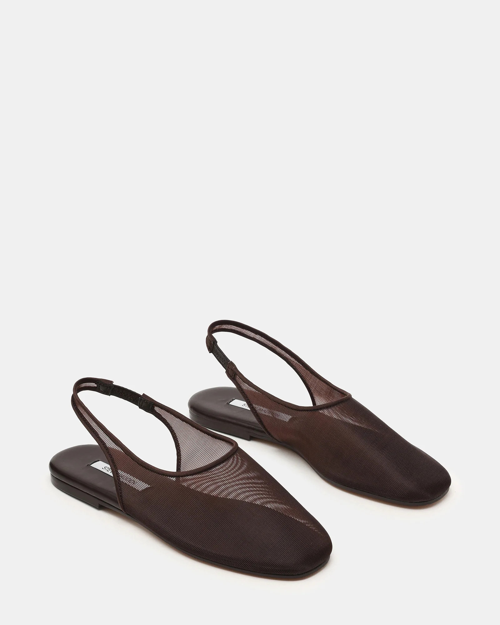 PRIVY Brown Mesh Slingback Women's Flat | Steve Madden (US)
