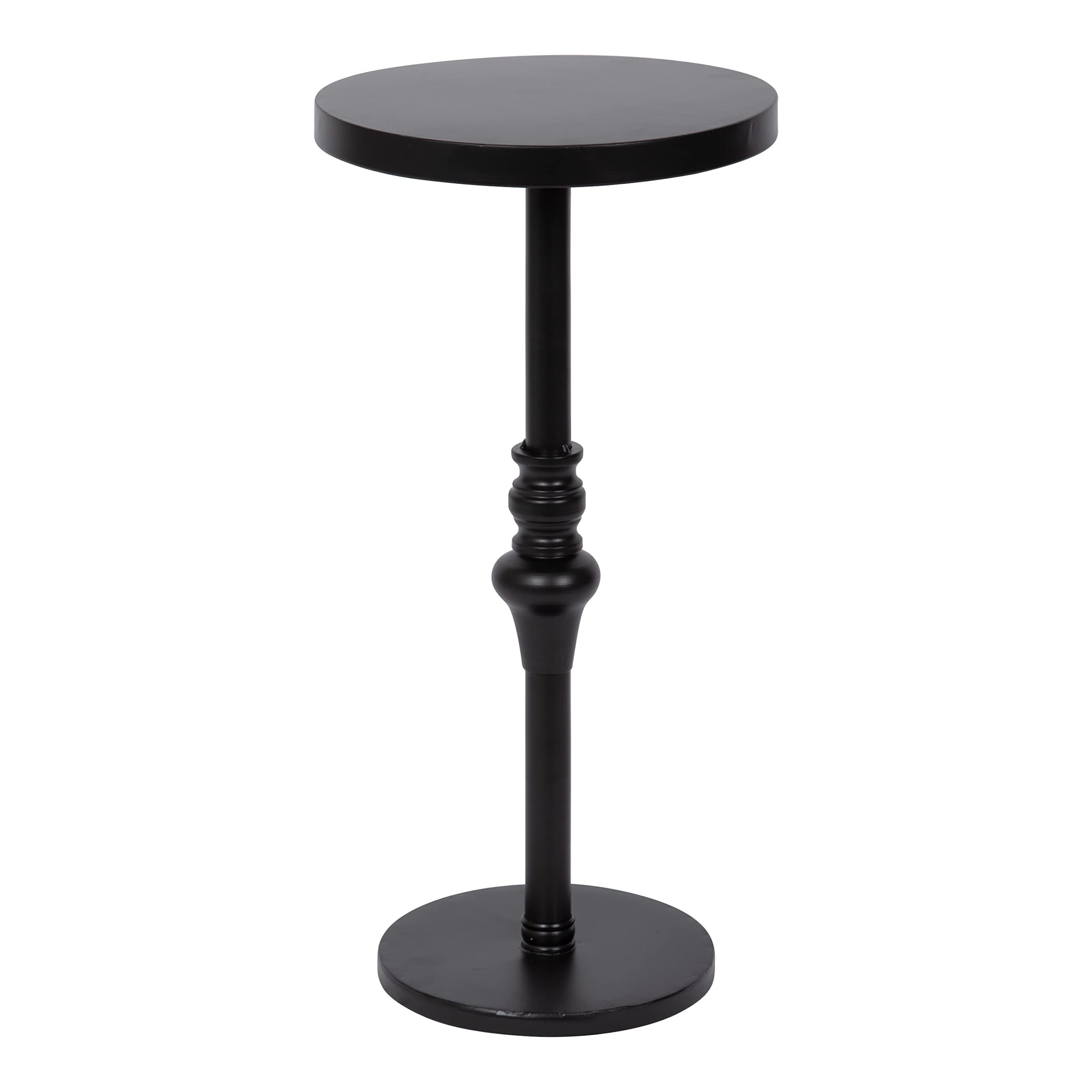 Kate and Laurel Stratton Rustic Pedestal Table, 13 x 13 x 26, Black, Decorative Pedestal Table fo... | Amazon (US)