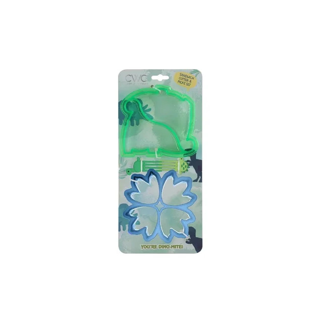 Cook With Color Blue and Green Dino Sandwich Cutters and Picks Set | Walmart (US)